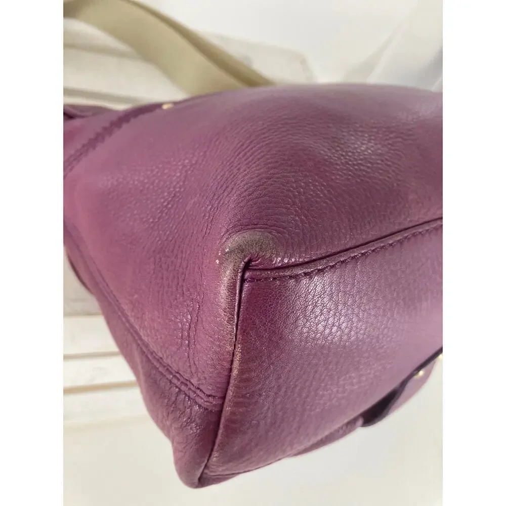 MICHAEL KORS, SMALL PURPLE LEATHER CROSSBODY BAG (ASIS)